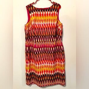 Roz & Ali Women Colorful Printed Dress sz 18W